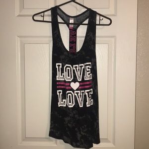 Black Marbled relaxed razor back tank